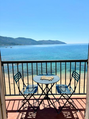 A 20min d AJACCIO, Grand studio 3 personnes - pieds dans l'eau - accès direct plage - vue mer exceptionnelle